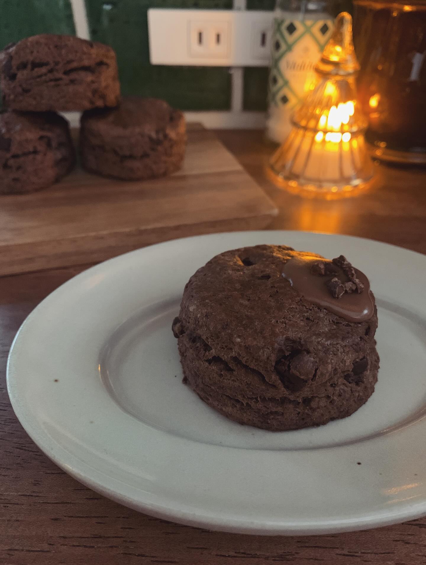 Scone with cream and jam